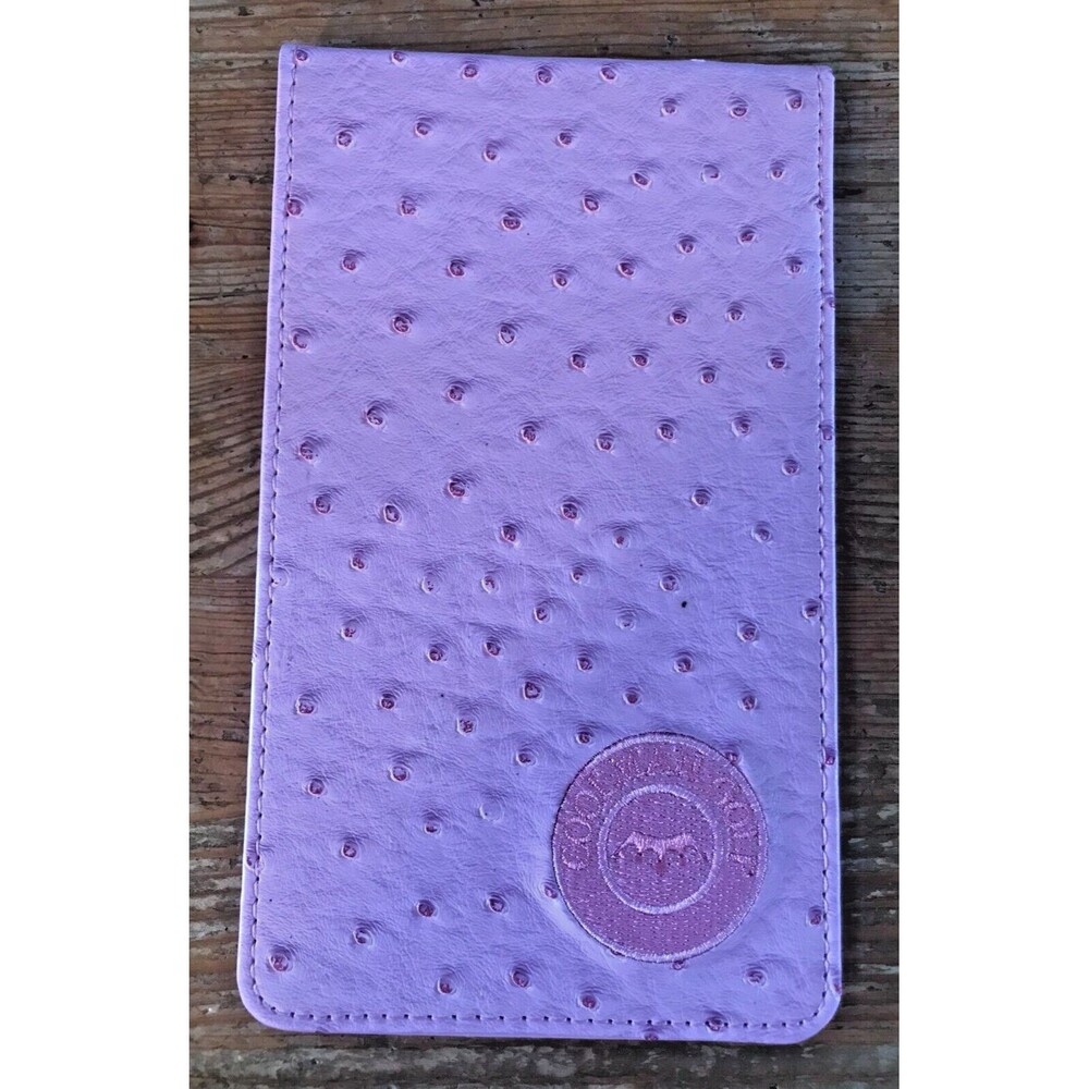 Coolman Golf Scorecard Holder Pink Embroidered Logo Golfer Score Card Portfolio